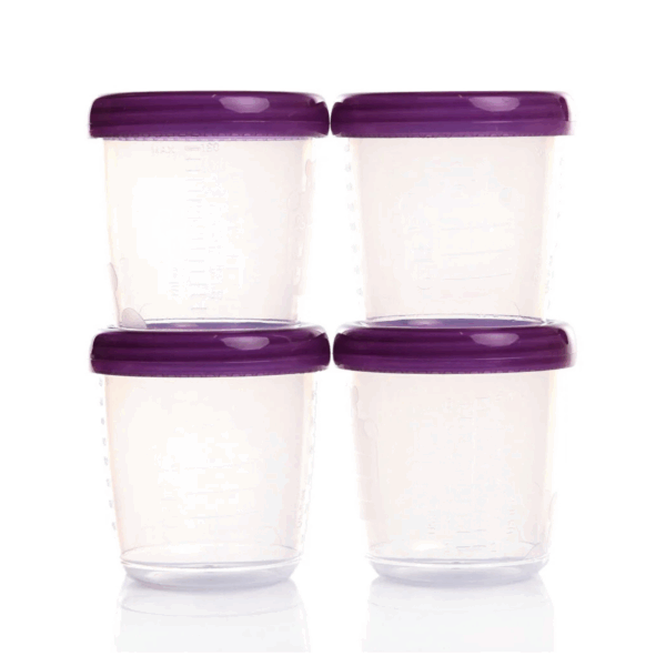 Milk Storage Cups. 4 * 180 ML.